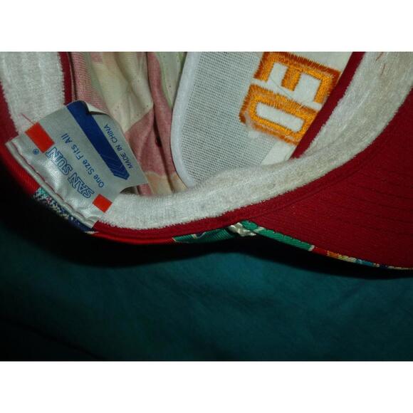 Vintage‎ United Laboratories San Sun Rope Snapback Hat  Hawaiian Floral OS - Picture 4 of 5